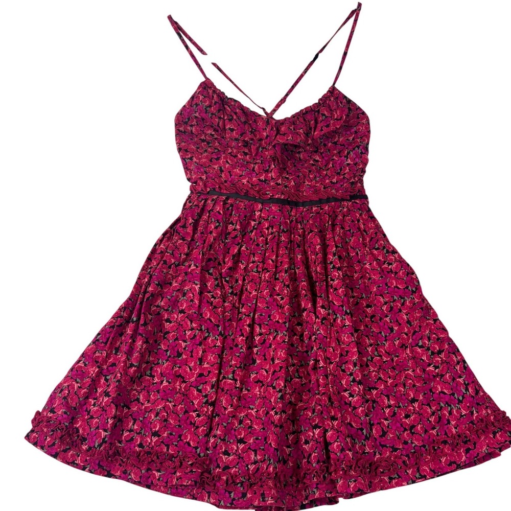 Twenty One Floral Mini Dress Womens Small babydoll Sweetheart Cotton Sundress
